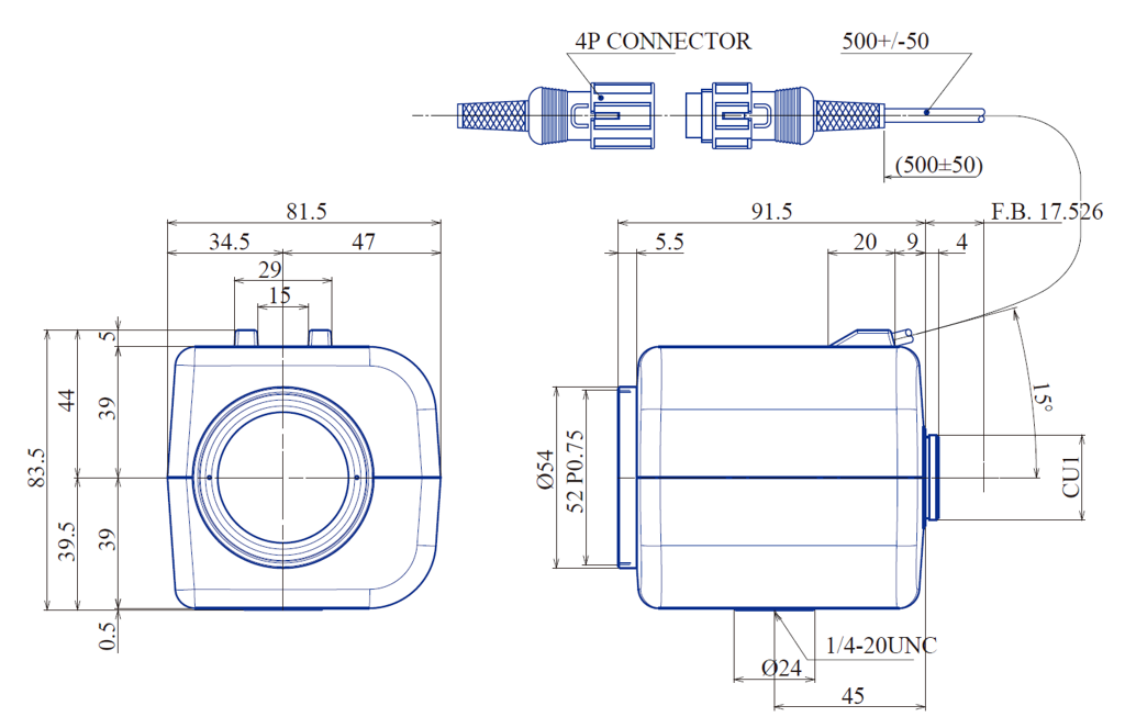 Goyo Optical GAZMPDN280800M technical drawing
