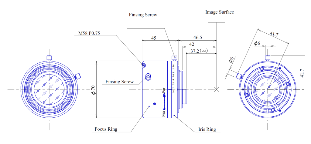 Goyo Optical GLS5014F technical drawing