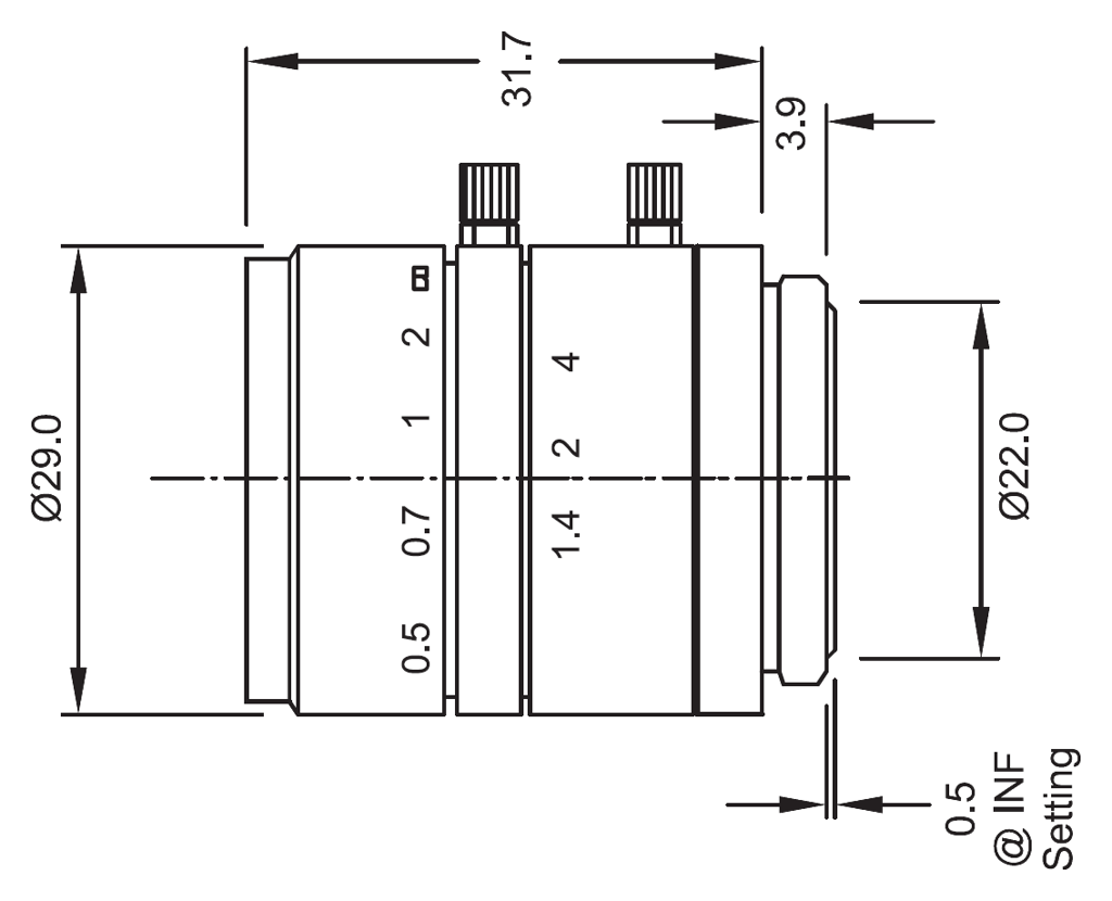 Navitar NAV-2514 technical drawing