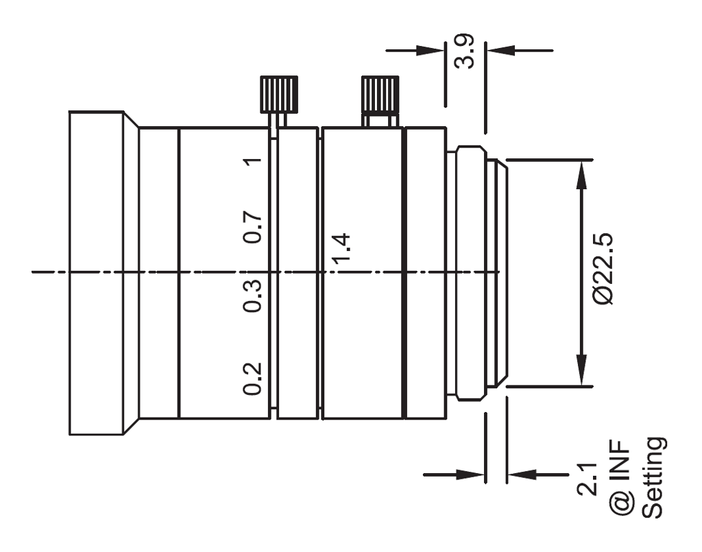 Navitar NAV-614 technical drawing
