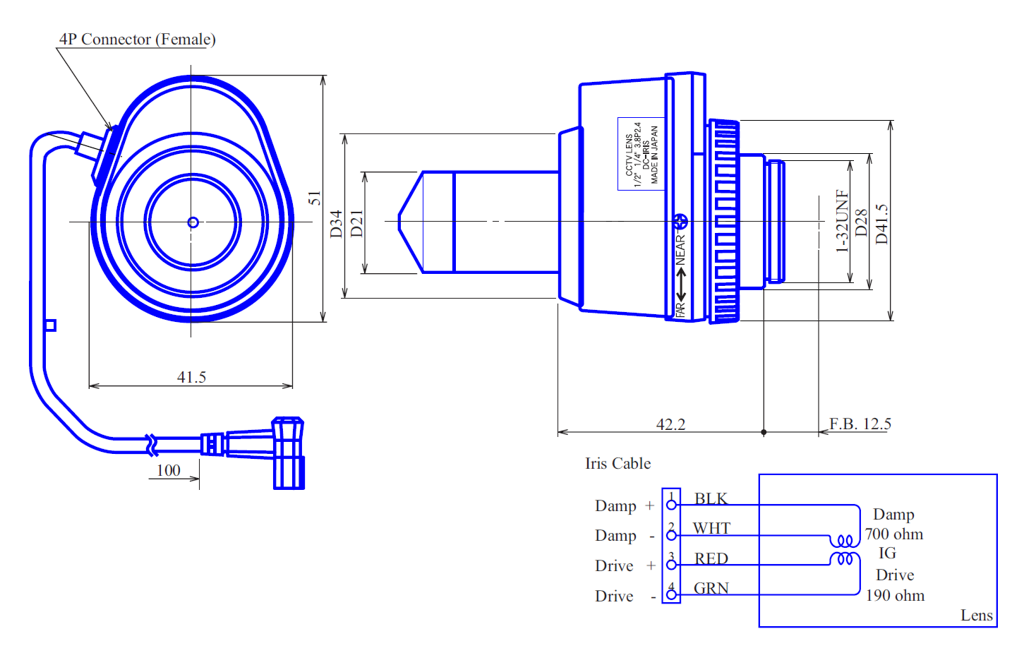 Goyo Optical GAPM13824BS - rysunek techniczny