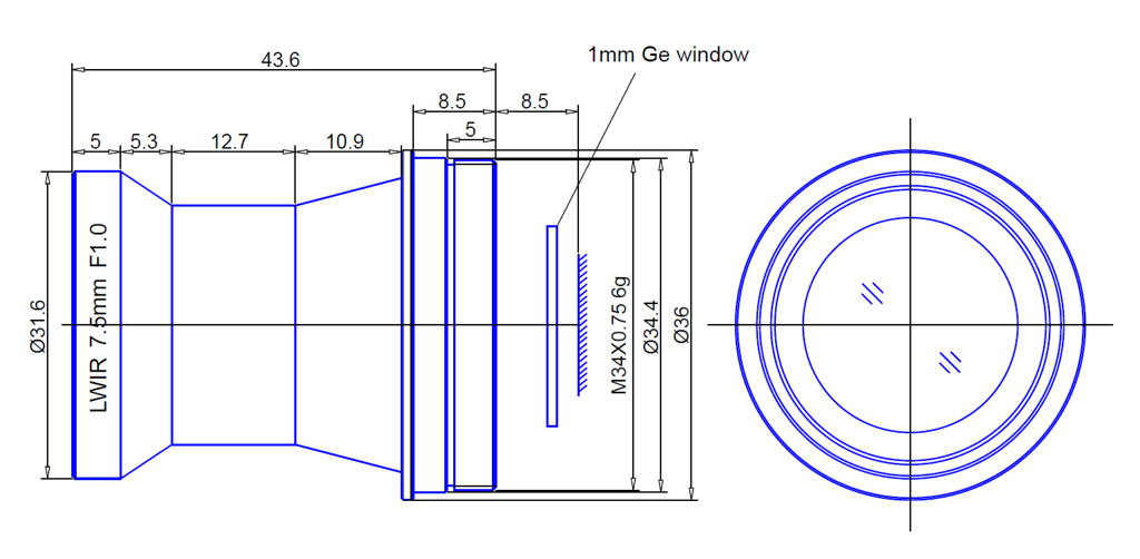 Goyo Optical GLWIR7510 - rysunek techniczny