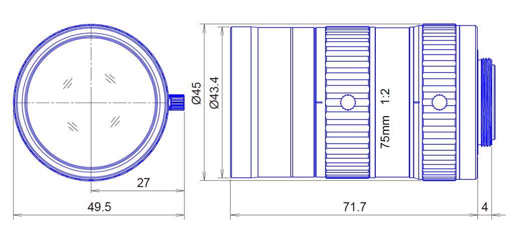 Goyo Optical GM12HR37520MCN - rysunek techniczny