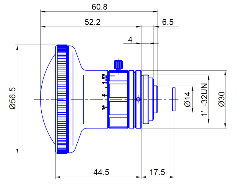 Goyo Optical GM5HR31814MCN - rysunek techniczny