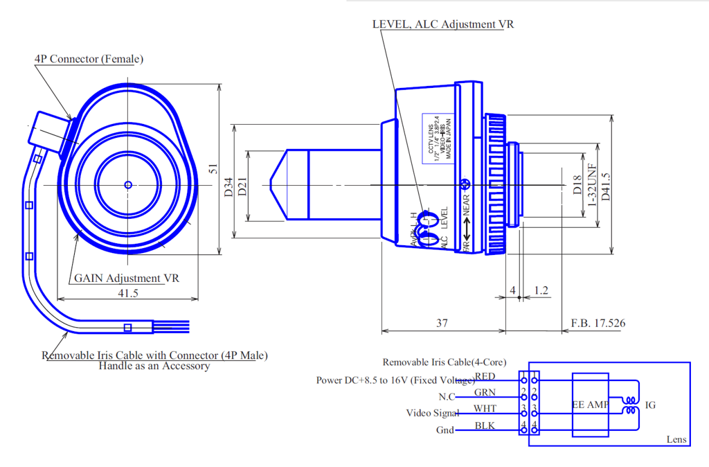 Goyo Optical GAPM23824AC technical drawing