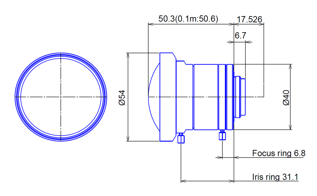 Goyo Optical GMTHR46018MCN-SWIR technical drawing